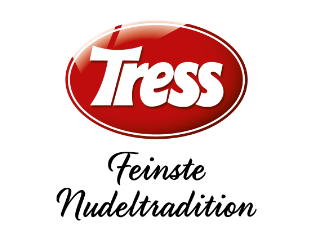 Tres Logo von Tress mit dem Slogan "Feinste Nudeltradition".