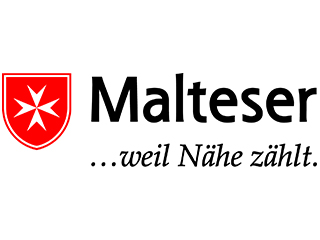 Malteser Logo der Malteser mit dem Slogan „...weil Nähe zählt“.