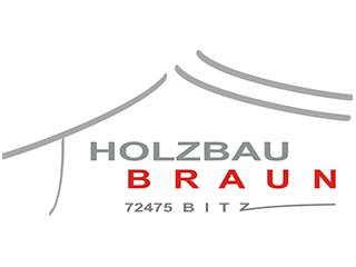 Holzbau Braun Logo von Holzbau Braun mit dem Slogan und Ortsangabe 72475 Bitz.