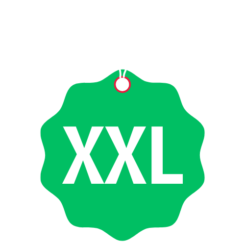 Muddy XXL Grüne Preisschilder mit der Aufschrift "XXL".