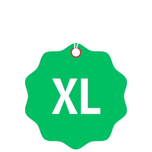 Muddy XL Grüne Schnur mit der Aufschrift "XL" in heller Schrift.